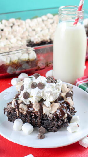Hot Cocoa Chocolate Dump Cake Hot Cocoa Chocolate Dump Cake