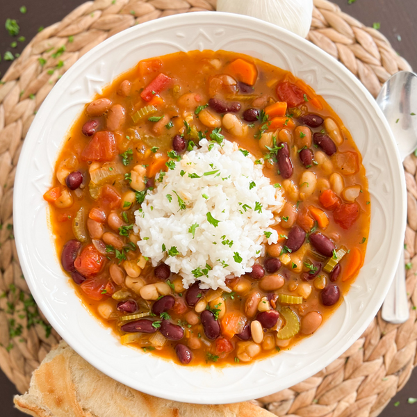 3 Bean Stew With Rice & Vegetables | Quick & Easy Heart-healthy Recipe