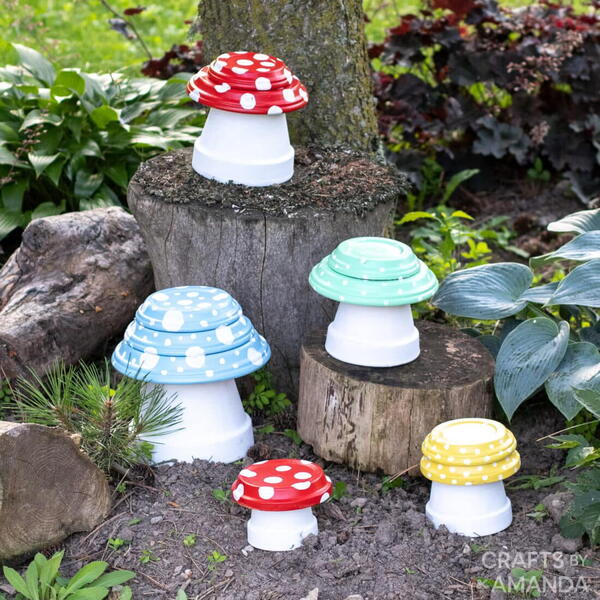 Clay Pot Toadstools Clay Pot Toadstools