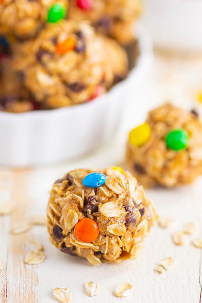 No Bake Monster Cookie Energy Bites