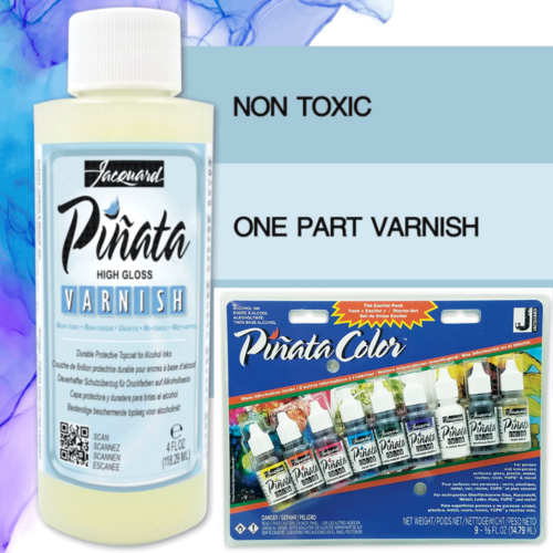 Jacquard Pinata Alcohol Inks and Varnish Prize Pack Giveaway