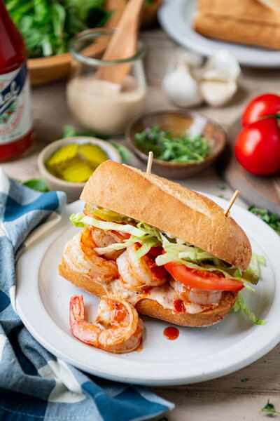 Baked Shrimp Po Boy Baked Shrimp Po' Boy
