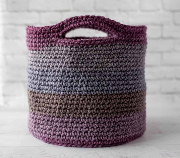 Crochet Basket Tote Crochet Basket Tote
