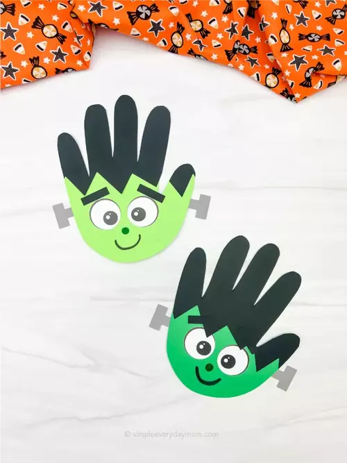 Frankenstein Handprint Craft For Kids Frankenstein Handprint Craft For Kids
