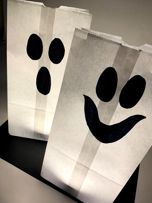 Paper Bag Ghost Luminaries Paper Bag Ghost Luminaries
