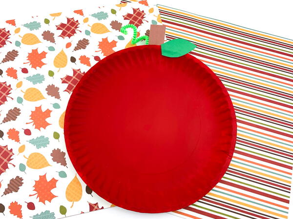 Fall Paper Plate Apple Craft Fall Paper Plate Apple Craft