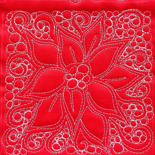 Poinsettia Free Motion Quilt Poinsettia Free Motion Quilt