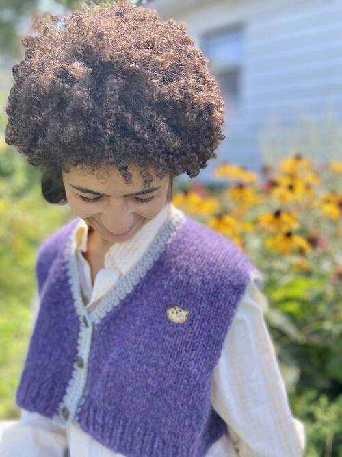 Embroidery on a Hand Knit Garment Embroidery on a Hand Knit Garment