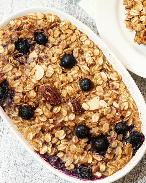 Blueberry Baked Oats Without Banana Blueberry Baked Oats Without Banana