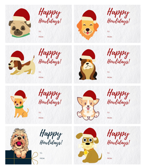 Happy Howlidays Gift Tags Happy Howlidays Gift Tags