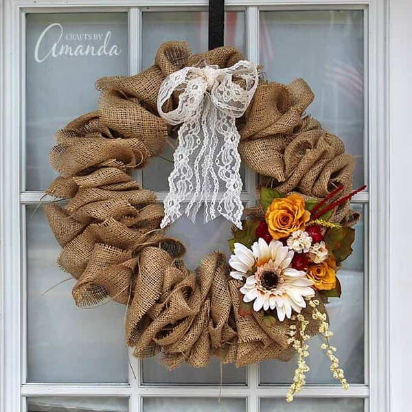 How To Make A Burlap Wreath How To Make A Burlap Wreath