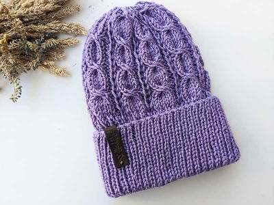 Knit Viola Cable Hat