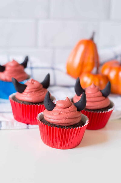 Halloween Devil Cupcakes Halloween Devil Cupcakes