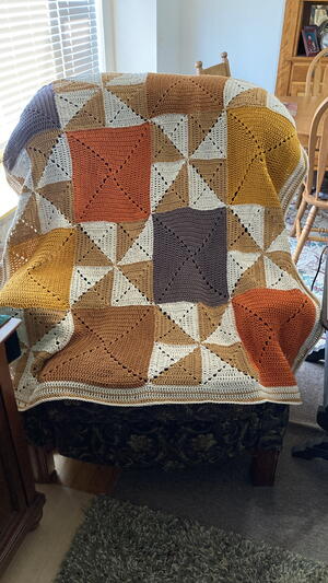 Pumpkin Spice Solid Granny Square Blanket Pumpkin Spice Solid Granny Square Blanket