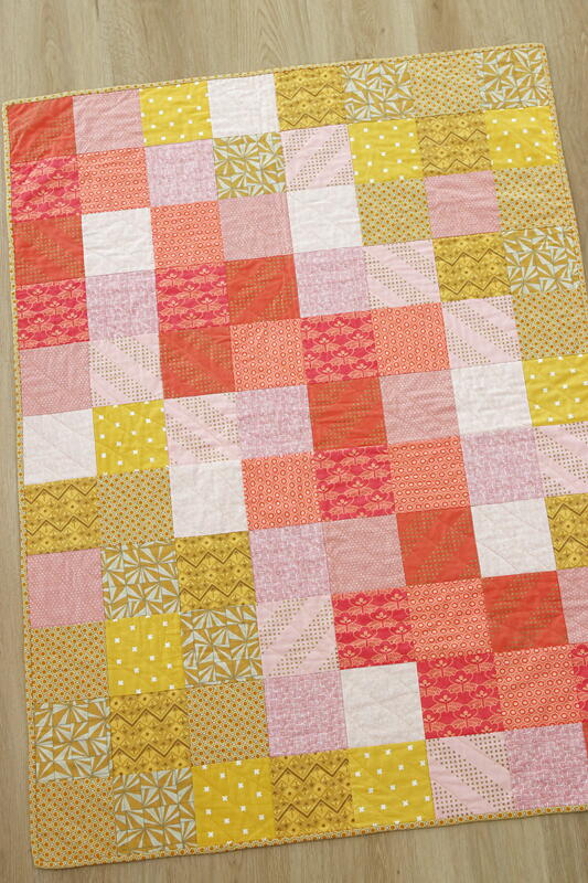 Sweet And Simple Squares Baby Quilt Sweet And Simple Squares Baby Quilt