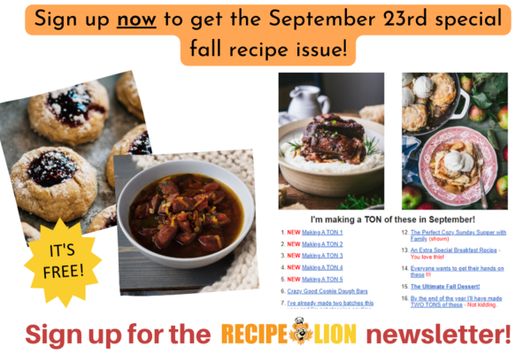 RecipeLion Newsletter Sign Up RecipeLion Newsletter Sign Up