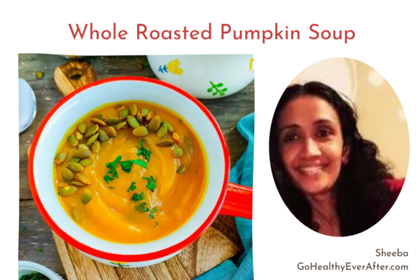 Whole Roasted Pumpkin Soup from Go Healthy Ever After