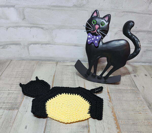 Black Cat Potholder Black Cat Potholder