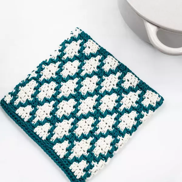 Mosaic Crochet Hot Pad Mosaic Crochet Hot Pad