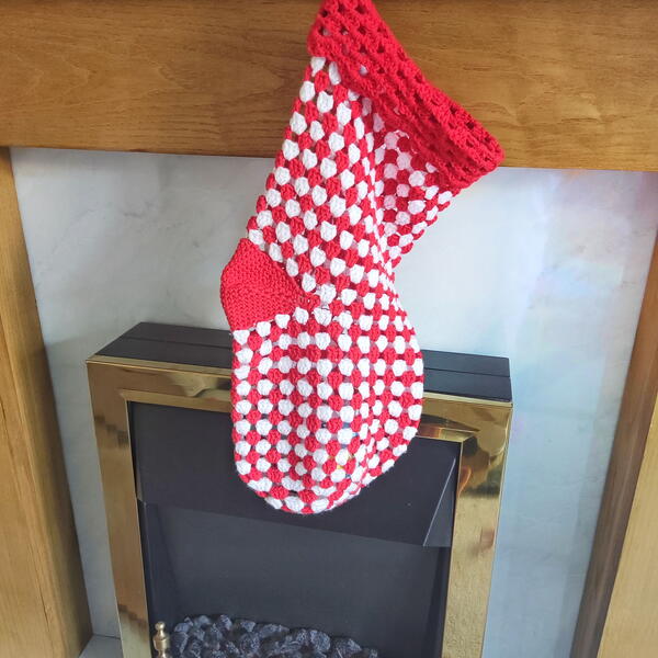 Crochet Granny Christmas Stocking Crochet Granny Christmas Stocking