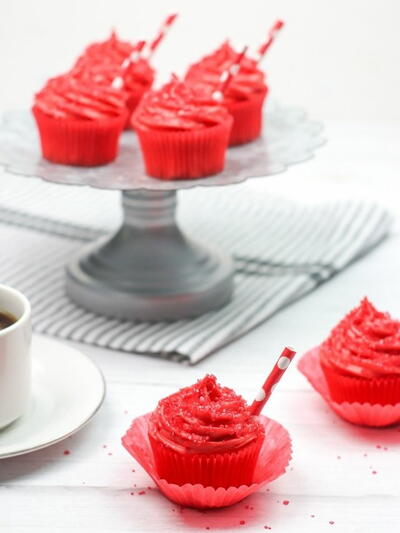 Shirley Temple Cherry Cupcakes