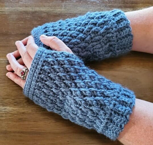 Frosty Ridge Crochet Fingerless Gloves Frosty Ridge Crochet Fingerless Gloves