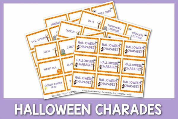 90 Best Halloween Charades Printable Cards 90 Best Halloween Charades + Printable Cards