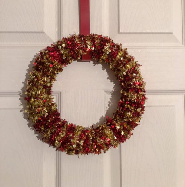 Easy Dollar Store Christmas Wreath Easy Dollar Store Christmas Wreath