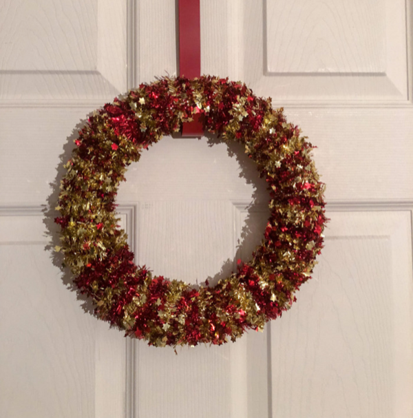 Easy Dollar Store Christmas Wreath