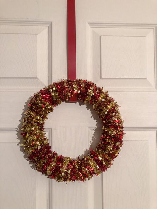 Easy Dollar Store Christmas Wreath Easy Dollar Store Christmas Wreath