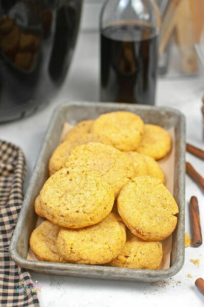 Air Fryer Pumpkin Snickerdoodles