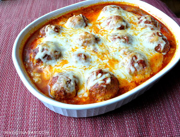Keto Baked Zoodles And Meatballs Keto Baked Zoodles And Meatballs