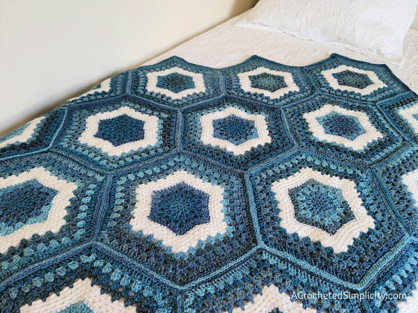 Sea Glass Hexagon Afghan Sea Glass Hexagon Afghan