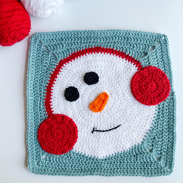 Snowman Granny Square Snowman Granny Square