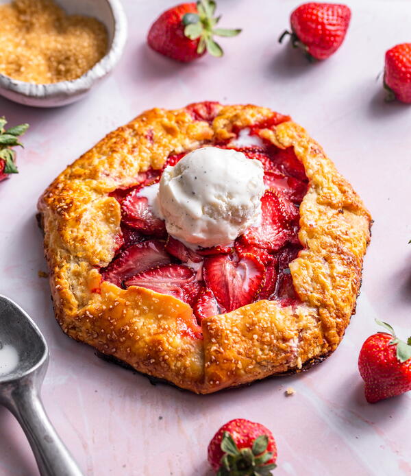 Strawberry Galette for One Strawberry Galette for One