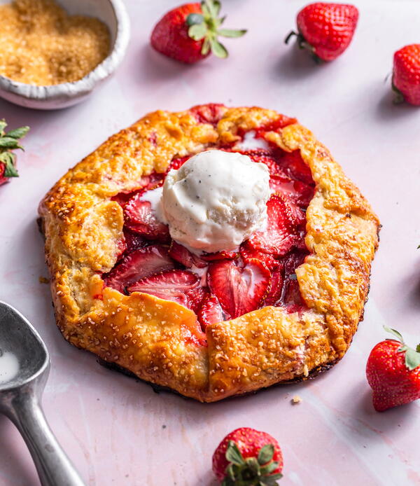 Strawberry Galette for One