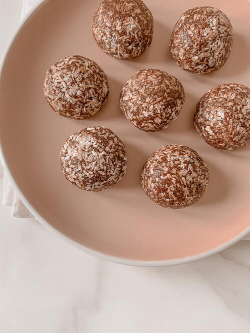 Chocolate Coconut Protein Balls