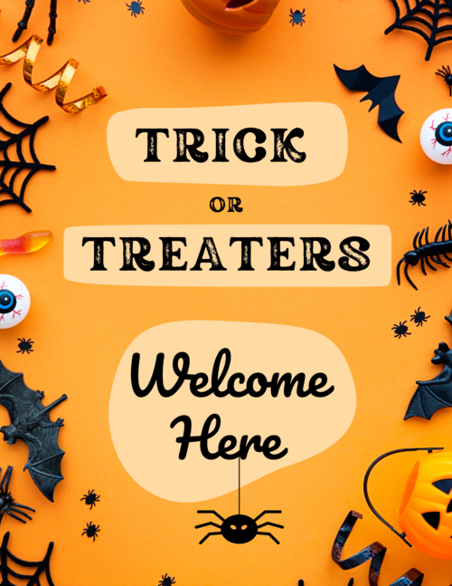 Free Printable Trick Or Treat Door Signs For Halloween Free Printable Trick Or Treat Door Signs For Halloween