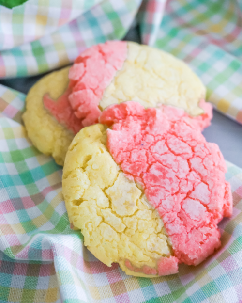 Lemon Strawberry Crinkle Cookies Lemon Strawberry Crinkle Cookies