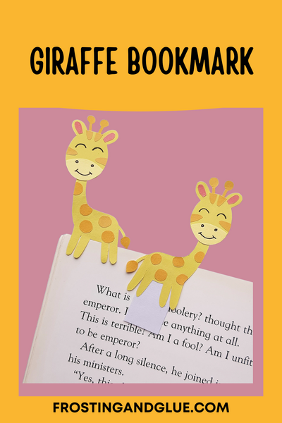 Giraffe Bookmark Craft Giraffe Bookmark Craft