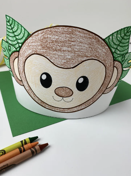 Printable Monkey Headband Printable Monkey Headband