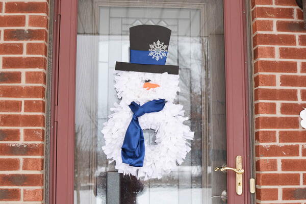 Snowman Rag Wreath Snowman Rag Wreath