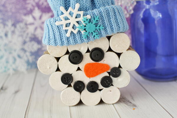 Wine Cork Snowman Decoration Wine Cork Snowman Decoration