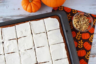 One Bowl Pumpkin Sheet Cake