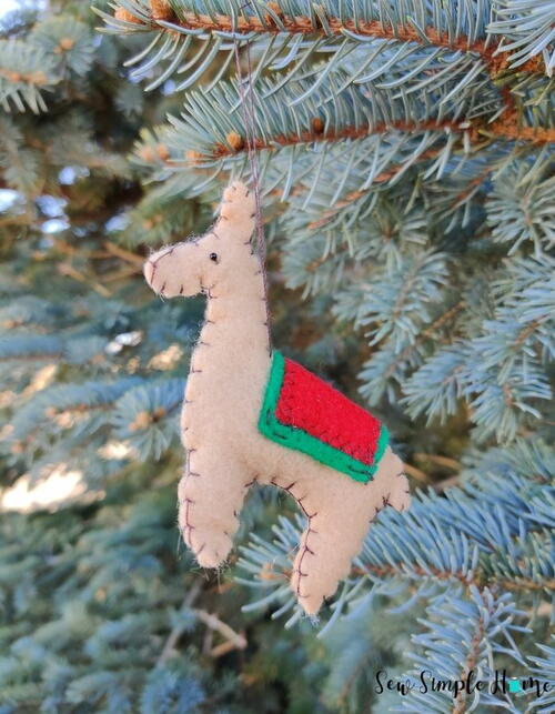 Llama Felt Ornament Llama Felt Ornament