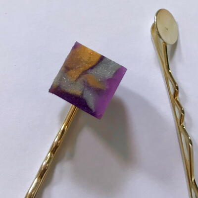 Liquid Sculpey® Purple Aura Hair Pin