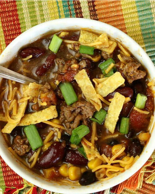 Slow Cooker Taco Chili Recipe Slow Cooker Taco Chili Recipe