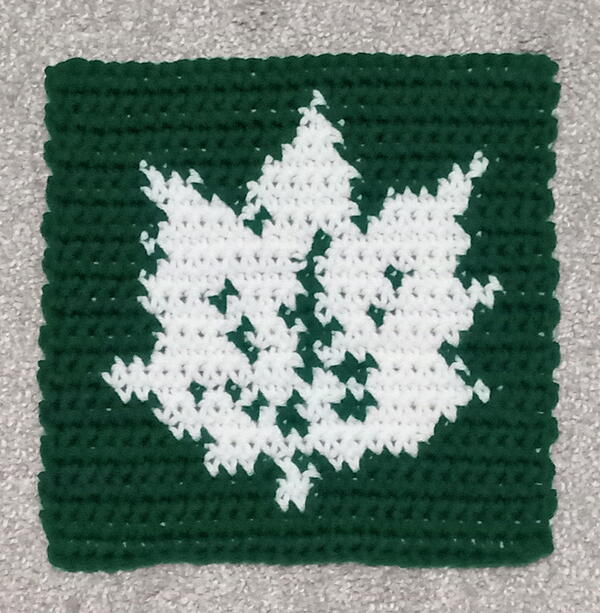 Fall Leaf Colorwork Crochet Blanket Square Fall Leaf Colorwork Crochet Blanket Square