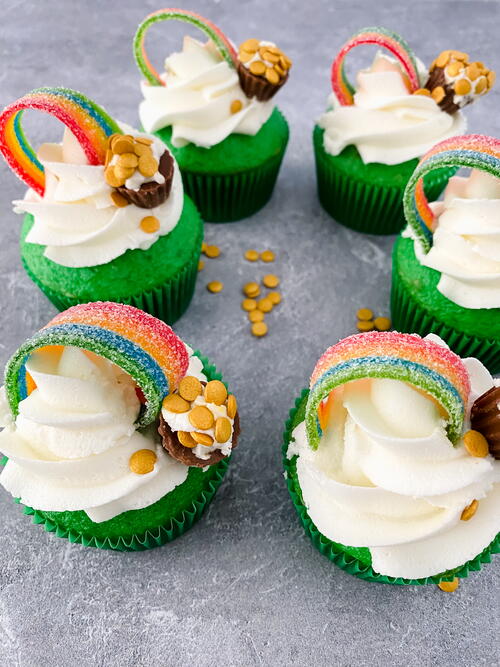 Rainbow St Patricks Day Cupcakes Rainbow St. Patrick’s Day Cupcakes