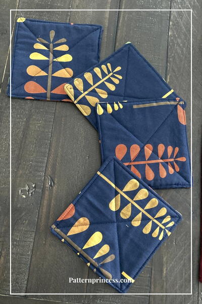 Easy Beginner Quilted Coaster Pattern Easy Beginner Quilted Coaster Pattern